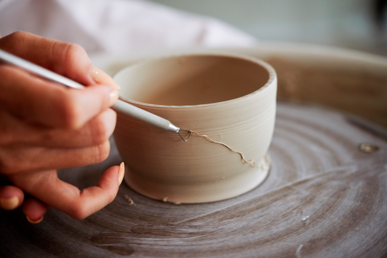 Mini pottery wheel, Satisfying video of miniature pottery, Making mini  clay bowl